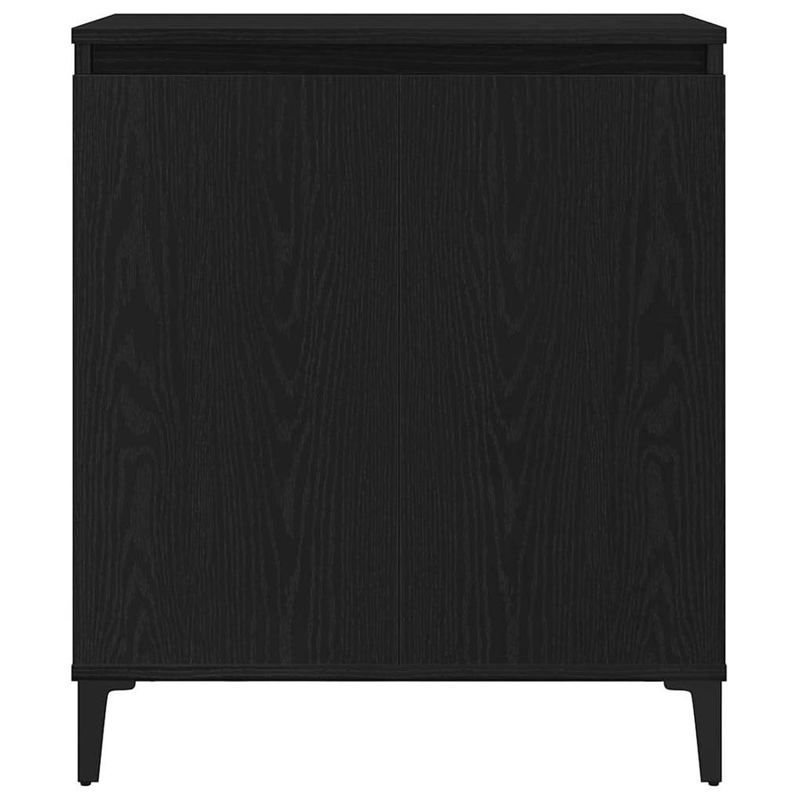 Dressoir Zwart Eiken 60 x 35 x 70 cm Bewerkt hout