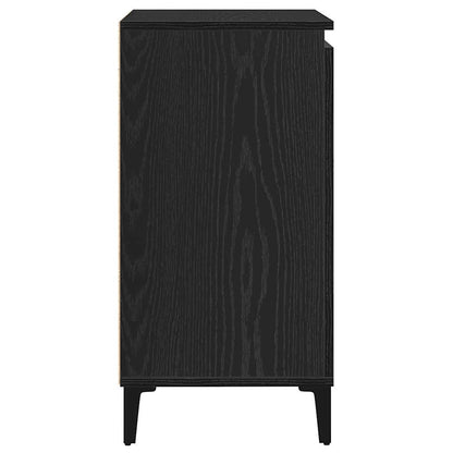 Dressoir Zwart Eiken 60 x 35 x 70 cm Bewerkt hout