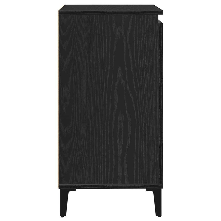 Dressoir Zwart Eiken 60 x 35 x 70 cm Bewerkt hout