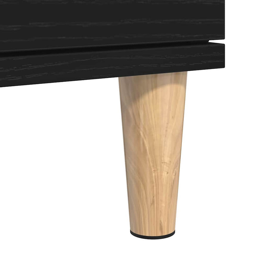 Dressoir met lade Zwart Eiken 60 x 35 x 70 cm Bewerkt hout