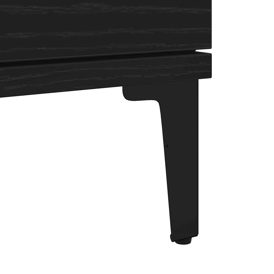 Dressoir met lade Zwart Eiken 60 x 35 x 70 cm Bewerkt hout
