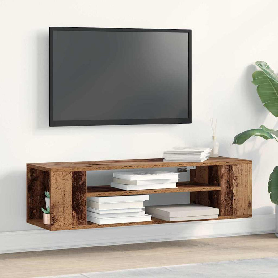TV-kast Oud hout 100 x 30 x 26,5 cm Bewerkt hout