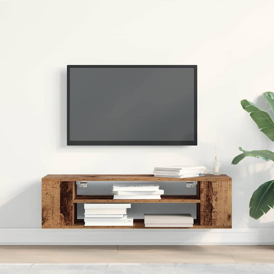 TV-kast Oud hout 100 x 30 x 26,5 cm Bewerkt hout