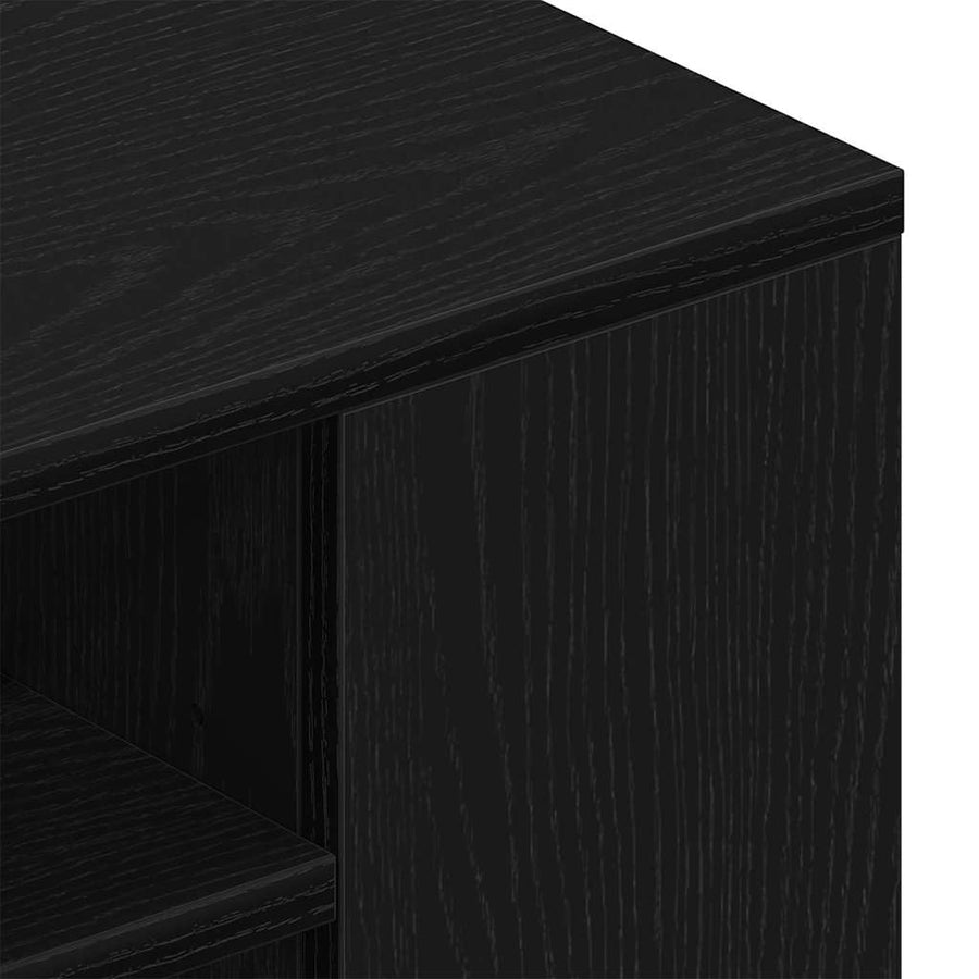 TV-kast Zwart Eiken 100 x 30 x 26,5 cm Bewerkt hout