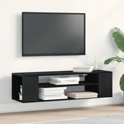 Tv-kast 100x30x26,5 cm zwart eiken bewerkt hout