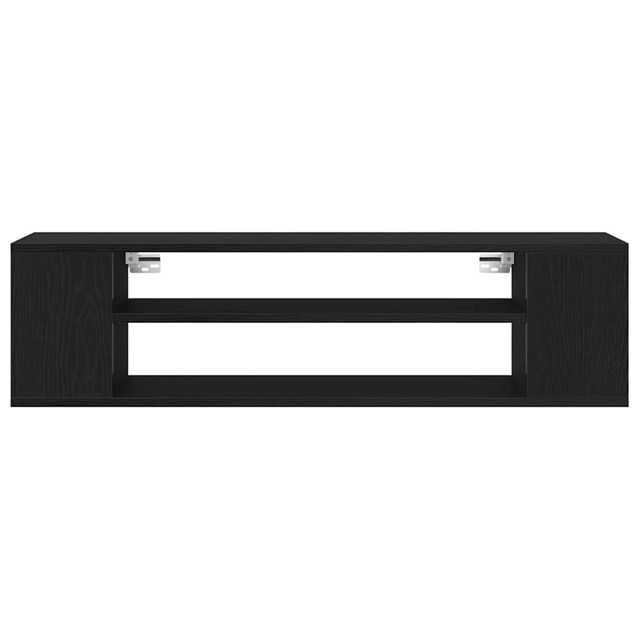 TV-kast Zwart Eiken 100 x 30 x 26,5 cm Bewerkt hout