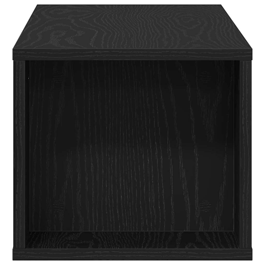 TV-kast Zwart Eiken 100 x 30 x 26,5 cm Bewerkt hout