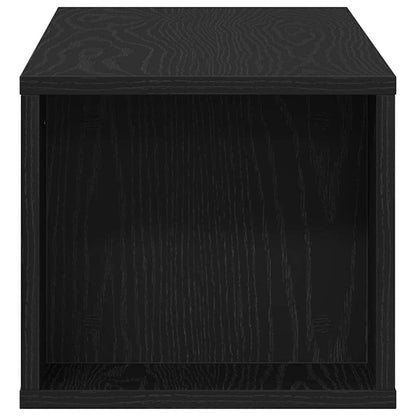 TV-kast Zwart Eiken 100 x 30 x 26,5 cm Bewerkt hout