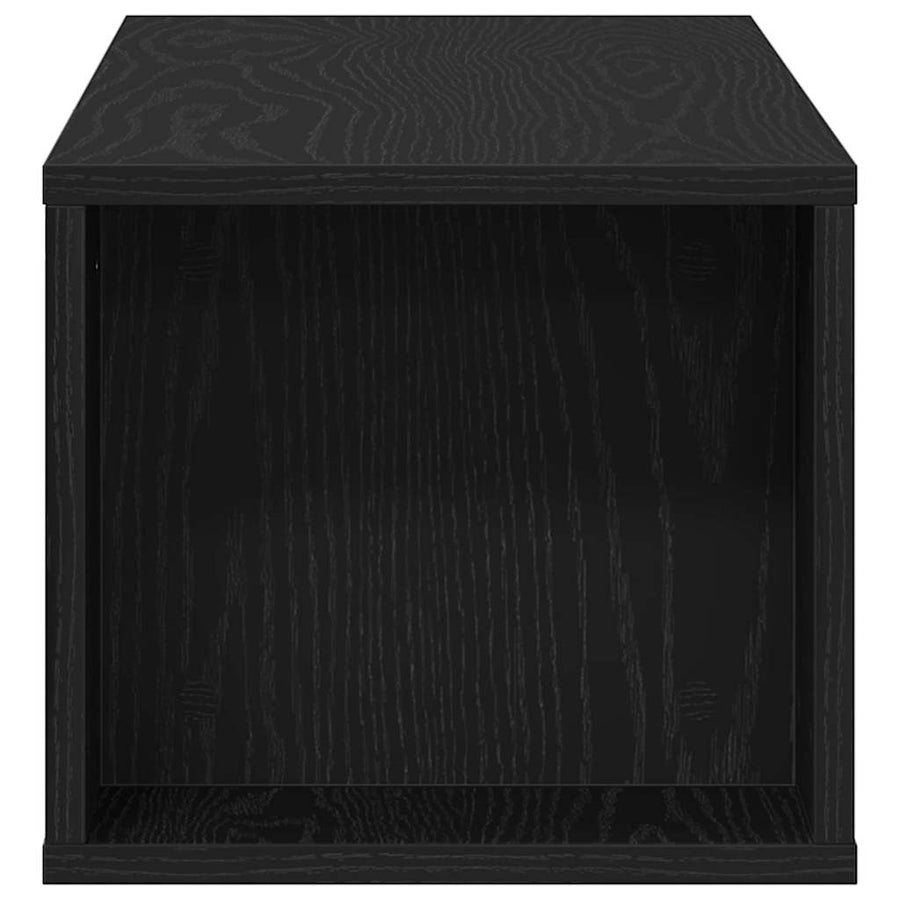 TV-kast Zwart Eiken 100 x 30 x 26,5 cm Bewerkt hout