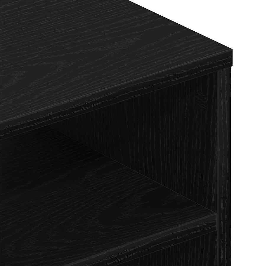 Wandschap 140X41X75 Cm Bewerkt Hout Kleurig Zwart eiken