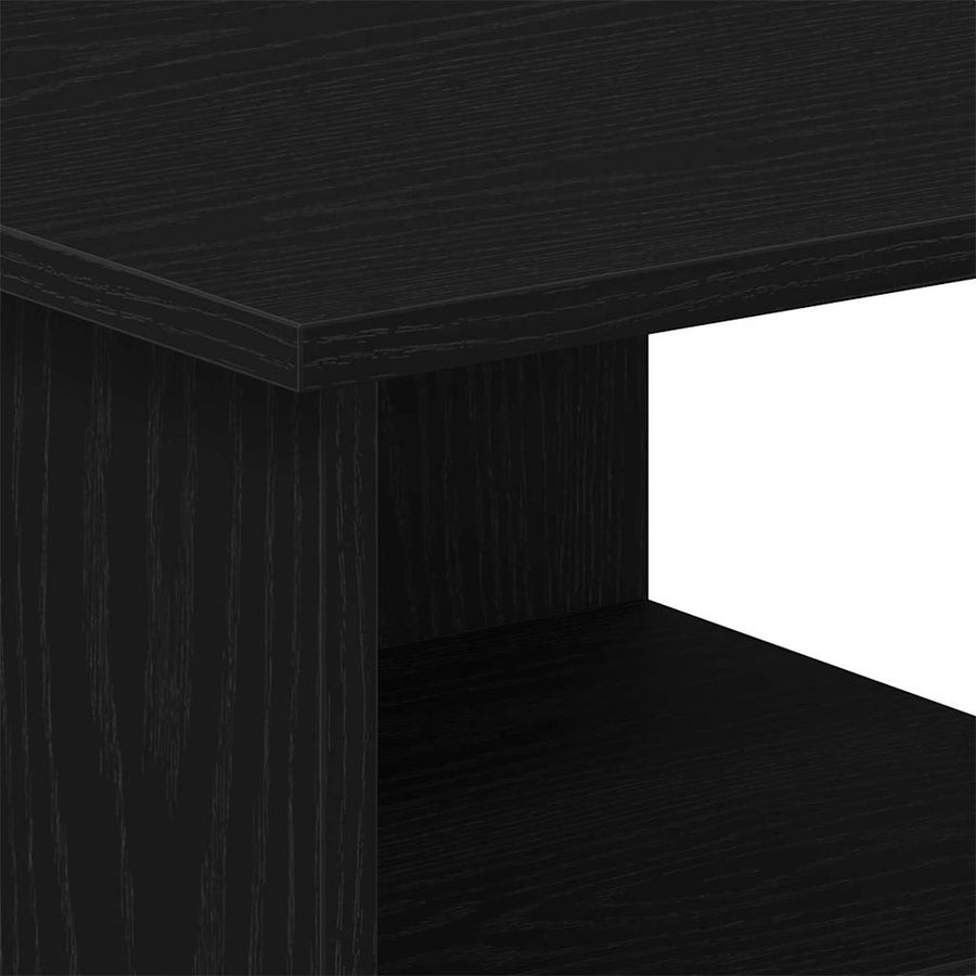 Bijzetkast Zwart Eiken 35 x 35 x 55 cm Bewerkt hout