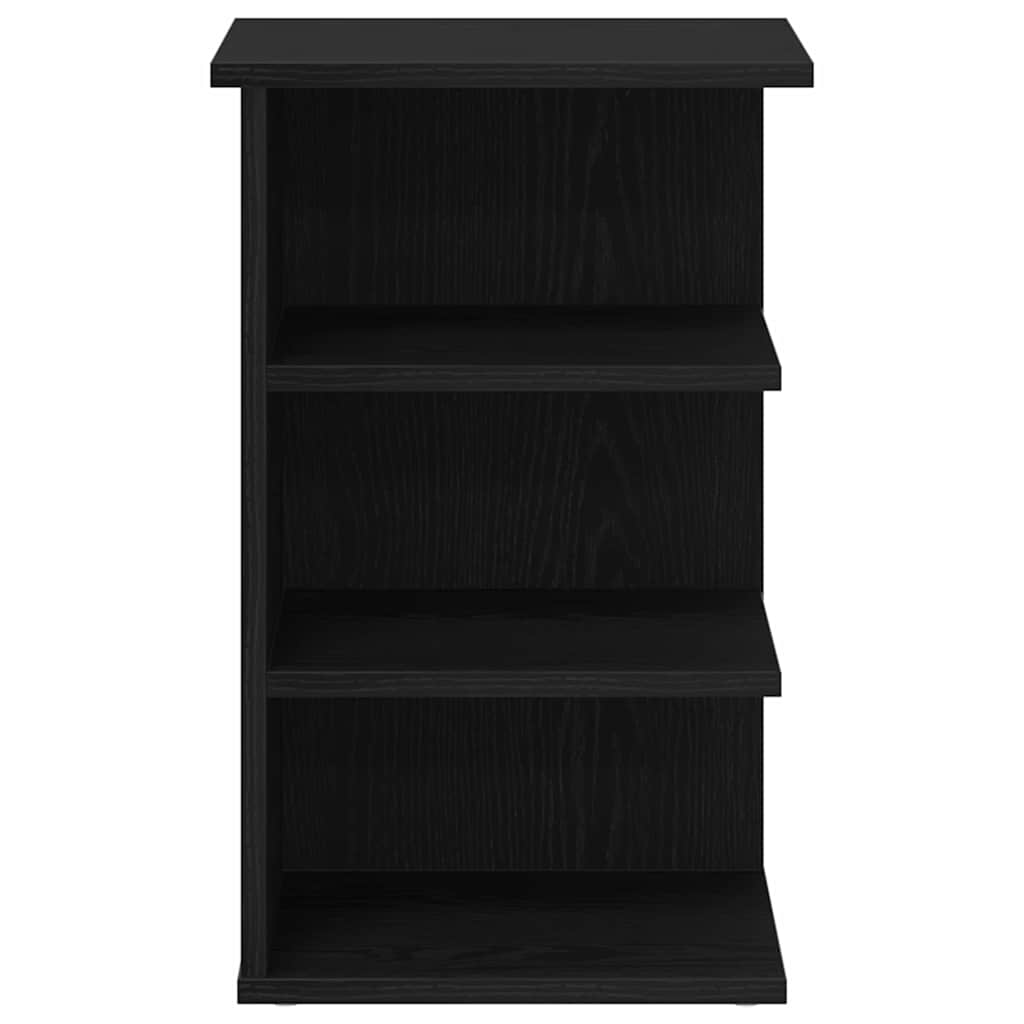 Bijzetkast Zwart Eiken 35 x 35 x 55 cm Bewerkt hout