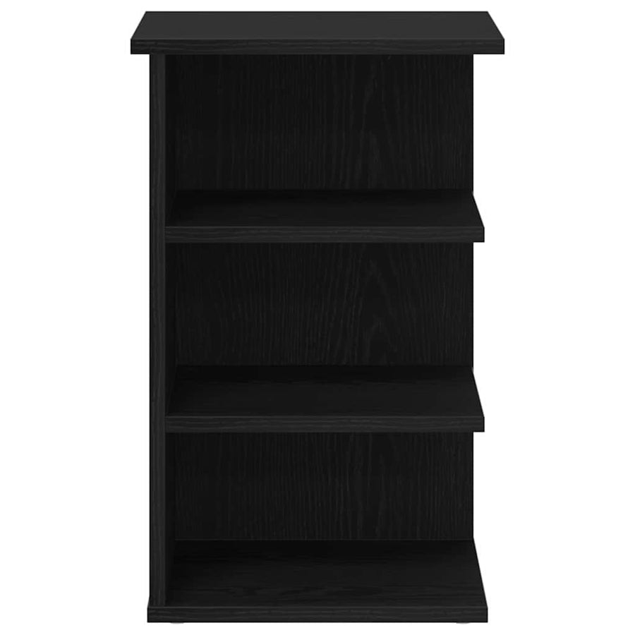 Bijzetkast Zwart Eiken 35 x 35 x 55 cm Bewerkt hout