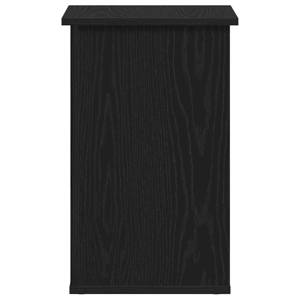 Bijzetkast Zwart Eiken 35 x 35 x 55 cm Bewerkt hout