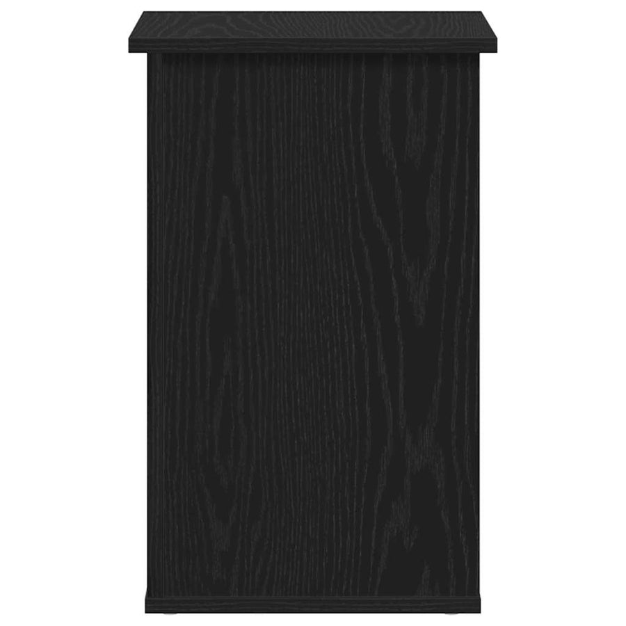 Bijzetkast Zwart Eiken 35 x 35 x 55 cm Bewerkt hout