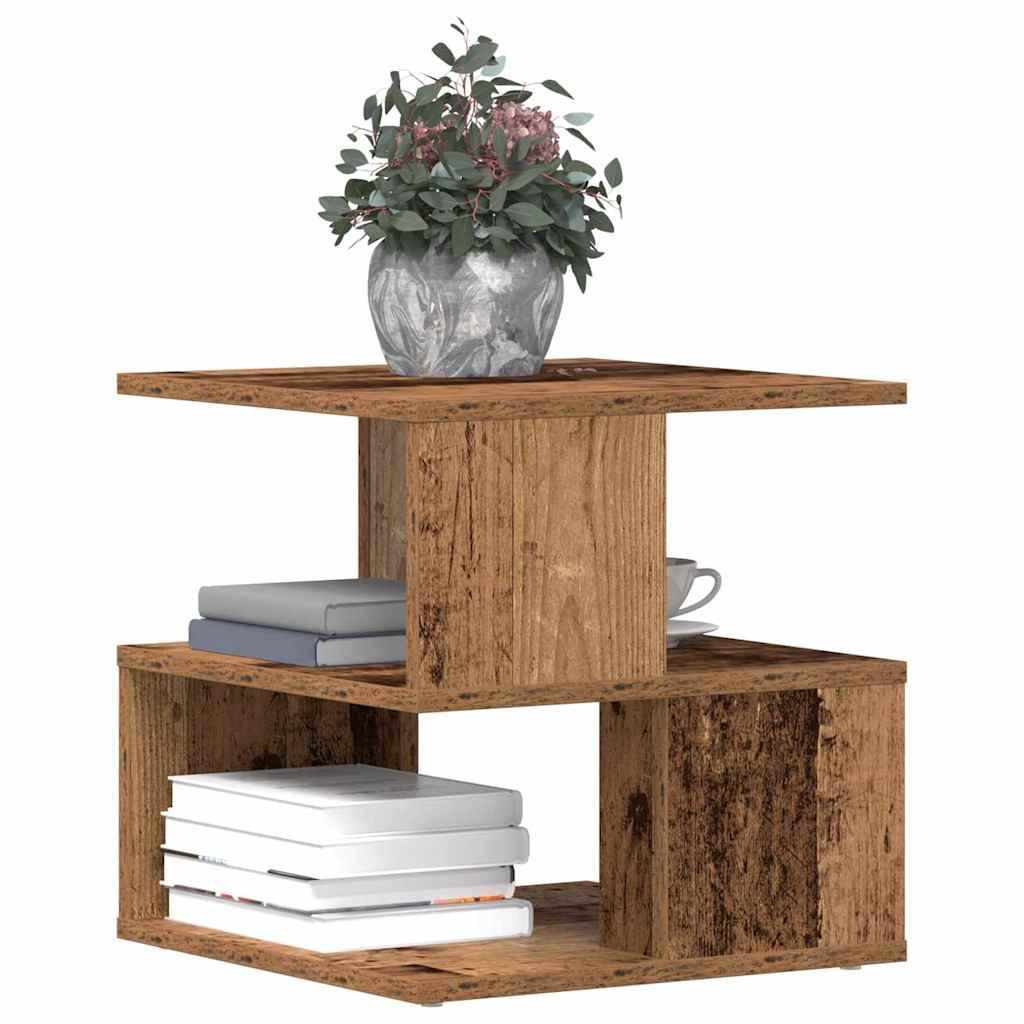 Bijzettafel Oud Hout 40 x 40 x 40 cm Bewerkt hout