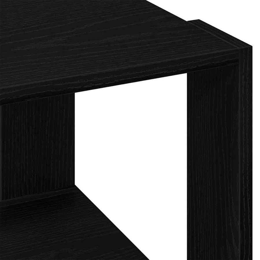 Salontafel Zwart Eiken 40 x 40 x 30 cm Bewerkt hout