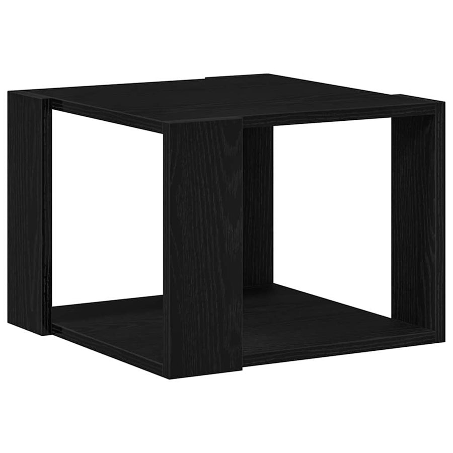 Salontafel Zwart Eiken 40 x 40 x 30 cm Bewerkt hout