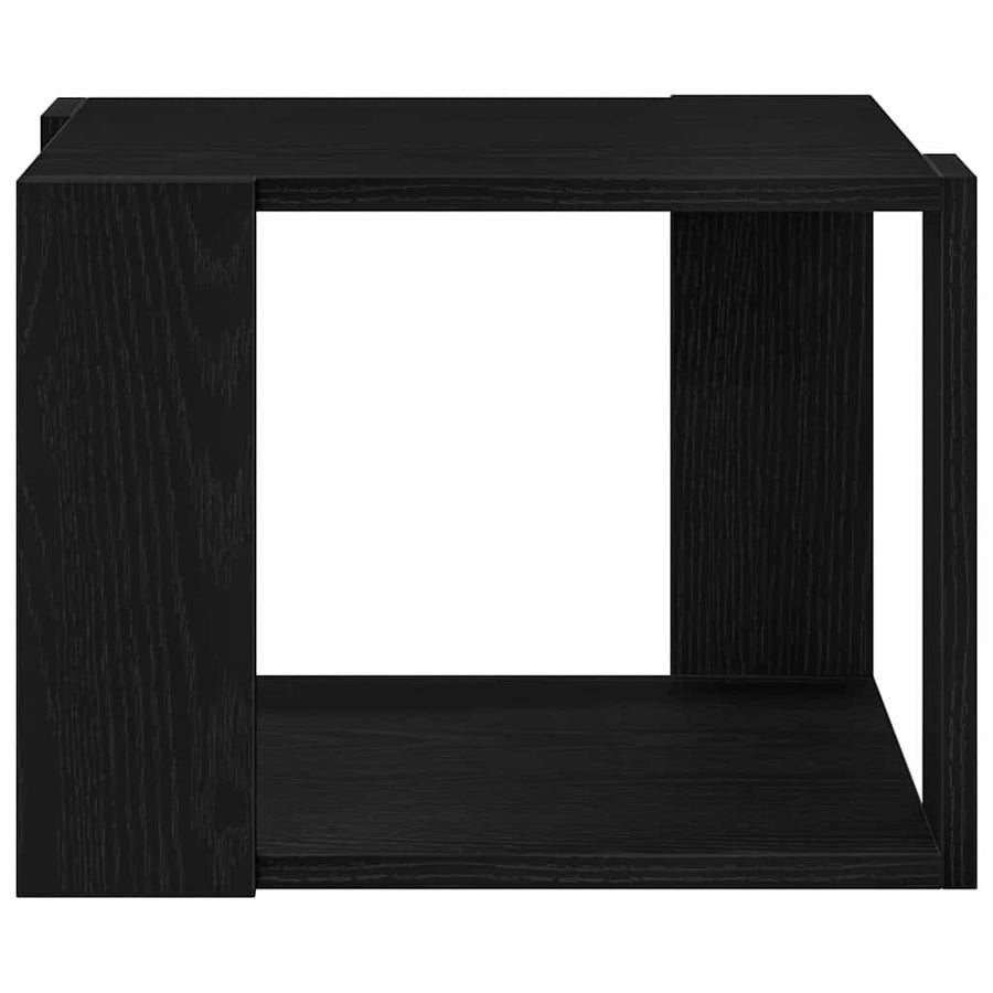 Salontafel Zwart Eiken 40 x 40 x 30 cm Bewerkt hout