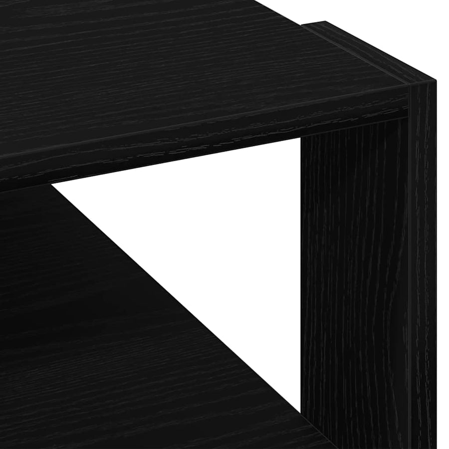 Salontafel Zwart Eiken 58 x 58 x 40 cm Bewerkt hout