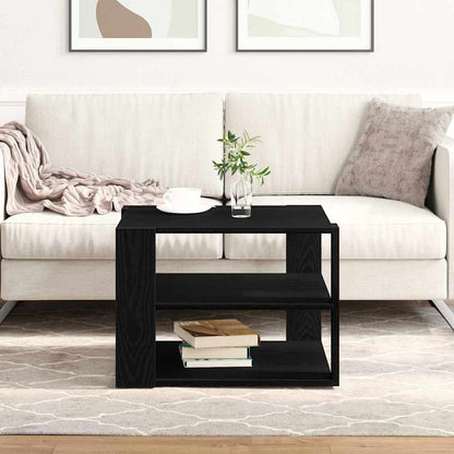 Salontafel Zwart Eiken 58 x 58 x 40 cm Bewerkt hout