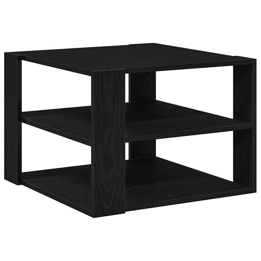 Salontafel Zwart Eiken 58 x 58 x 40 cm Bewerkt hout