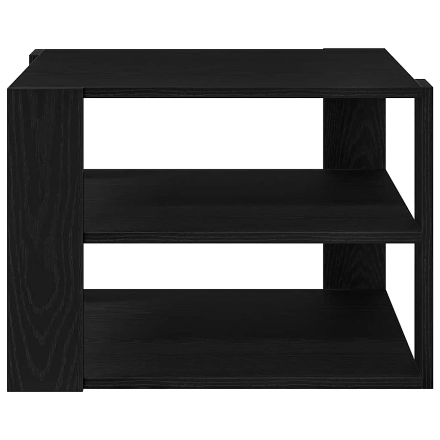 Salontafel Zwart Eiken 58 x 58 x 40 cm Bewerkt hout