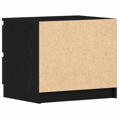 Nachtkastje met lade Zwart Eiken 50 x 40 x 43,5 cm Bewerkt hout