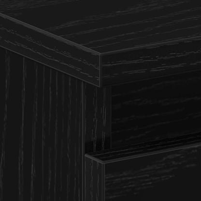 Nachtkastje 2 pcs Zwart Eiken 40 x 35 x 62,5 cm Bewerkt hout