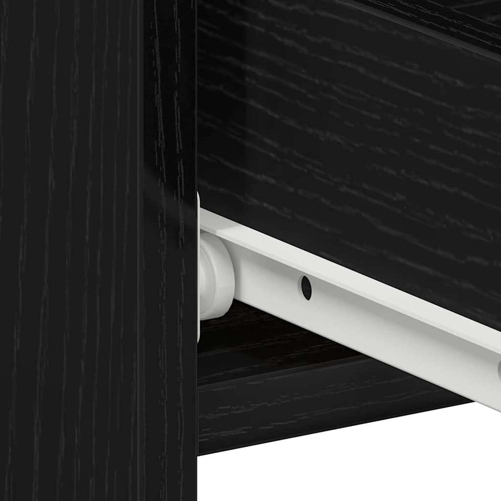 Nachtkastje 2 pcs Zwart Eiken 40 x 35 x 62,5 cm Bewerkt hout