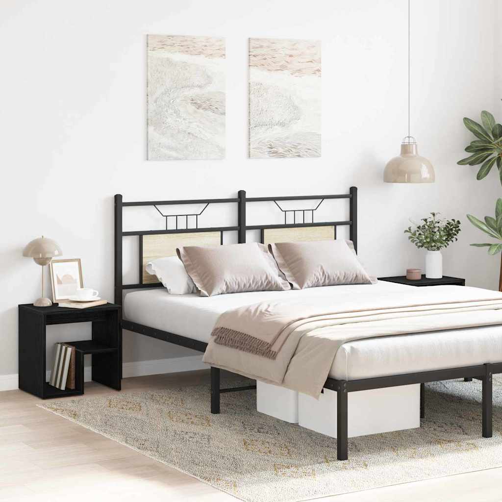 Nachtkastje 2 pcs Zwart Eiken 40 x 30 x 40 cm Bewerkt hout