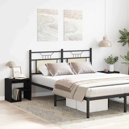 Nachtkastje 2 pcs Zwart Eiken 40 x 30 x 40 cm Bewerkt hout