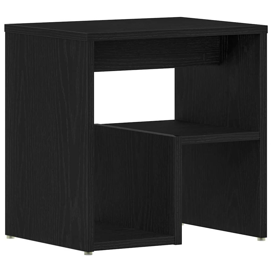 Nachtkastje 2 pcs Zwart Eiken 40 x 30 x 40 cm Bewerkt hout