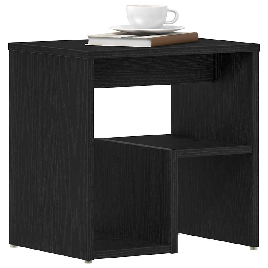 Nachtkastje 2 pcs Zwart Eiken 40 x 30 x 40 cm Bewerkt hout