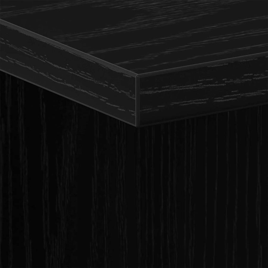Nachtkastje 2 pcs Zwart Eiken 35 x 35 x 55 cm Bewerkt hout