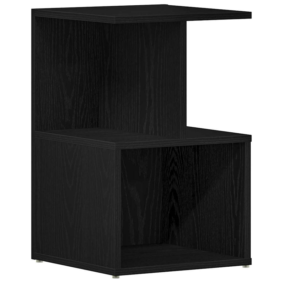 Nachtkastje 2 pcs Zwart Eiken 35 x 35 x 55 cm Bewerkt hout