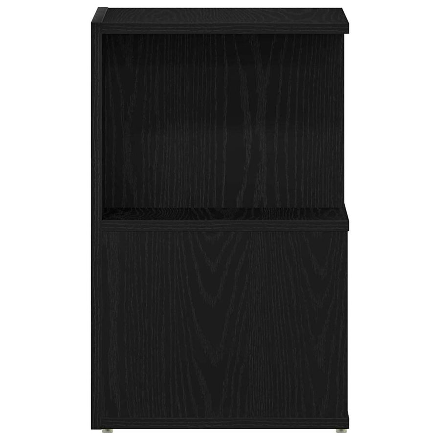 Nachtkastje 2 pcs Zwart Eiken 35 x 35 x 55 cm Bewerkt hout