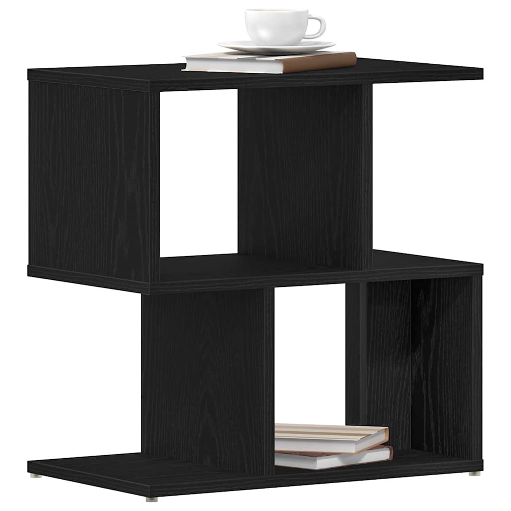 Nachtkastje 2 pcs Zwart Eiken 50 x 30 x 51,5 cm Bewerkt hout
