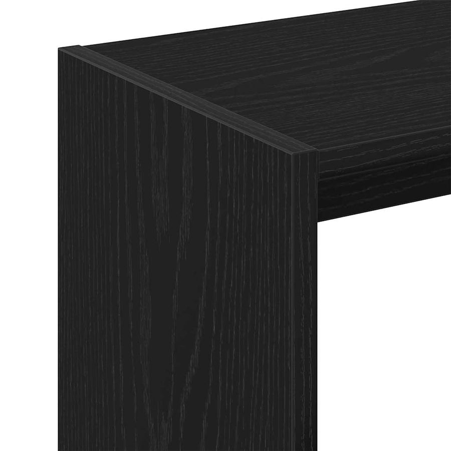 Bijzettafel Zwart Eiken 50 x 26 x 50 cm Bewerkt hout