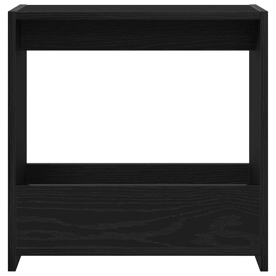 Bijzettafel Zwart Eiken 50 x 26 x 50 cm Bewerkt hout