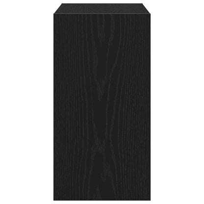Bijzettafel Zwart Eiken 50 x 26 x 50 cm Bewerkt hout