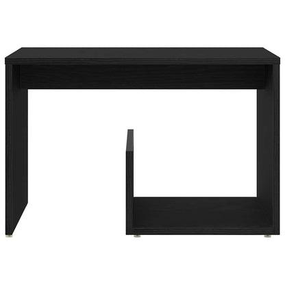 Bijzettafel Zwart Eiken 59 x 36 x 38 cm Bewerkt hout