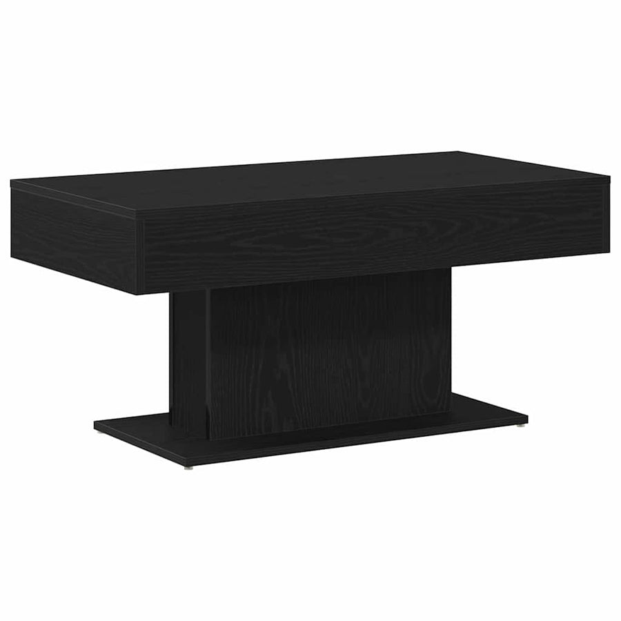 Salontafel Zwart Eiken 96 x 50 x 45 cm Bewerkt hout