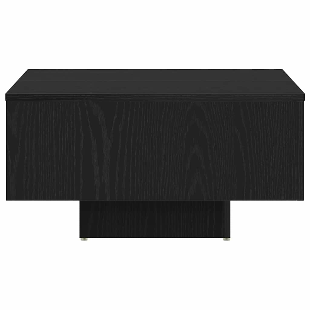 Salontafel Zwart eiken 60 x 60 x 31,5 cm Bewerkt hout