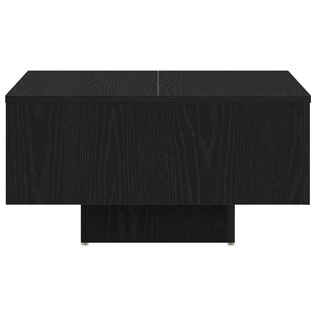Salontafel Zwart eiken 60 x 60 x 31,5 cm Bewerkt hout