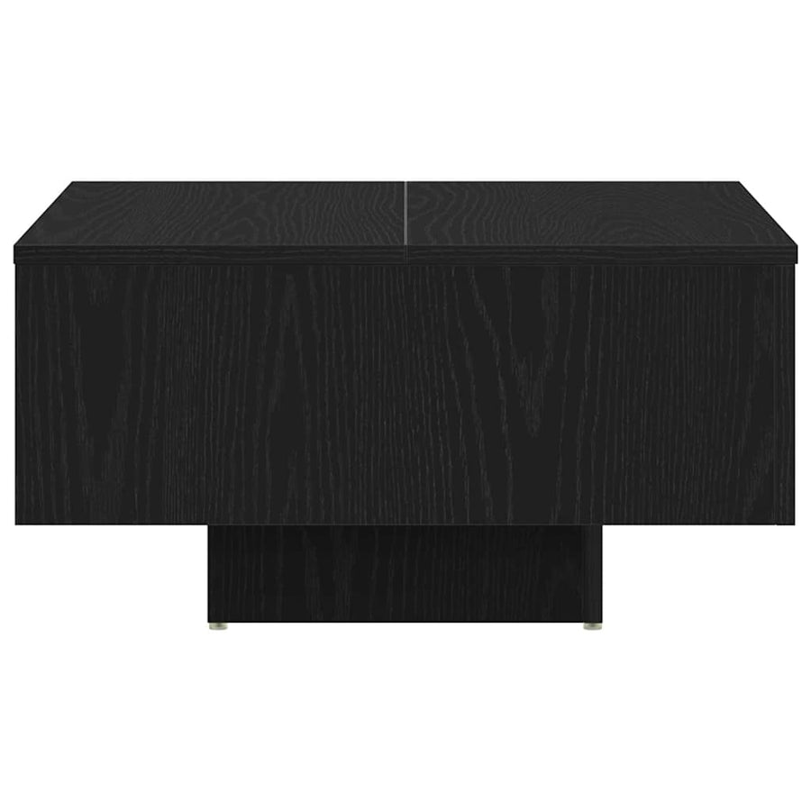 Salontafel Zwart eiken 60 x 60 x 31,5 cm Bewerkt hout