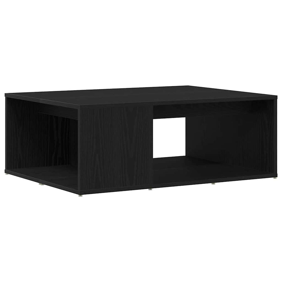 Salontafel Zwart Eiken 90 x 67 x 33 cm Bewerkt hout