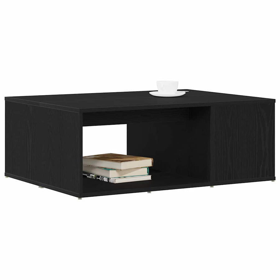 Salontafel Zwart Eiken 90 x 67 x 33 cm Bewerkt hout