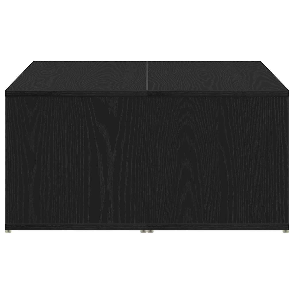Salontafel Zwart Eiken 90 x 67 x 33 cm Bewerkt hout