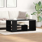Coffee Table Black Oak 100 x 50 x 40 cm Engineered Wood
